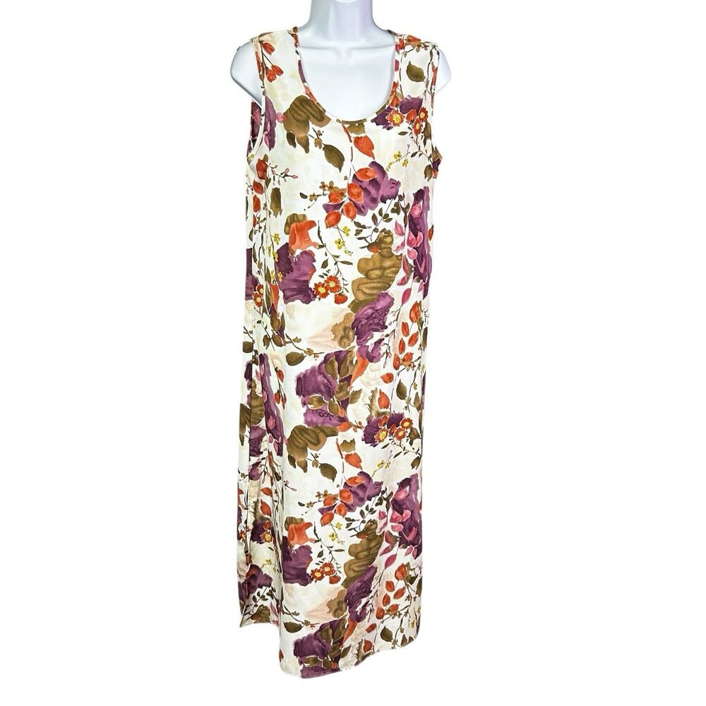 Maggie Sweet Women’s Size Medium Scoop-neck Sleeveless Floral Print Maxi - Picture 2 of 8